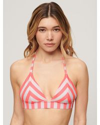 Superdry - Stripe Triangle Bikini Top - Lyst