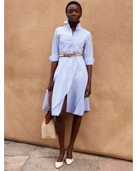 Hobbs - Harlow Cotton Knee Length Shirt Dress - Lyst