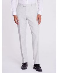 Moss - Slim Fit Wool Blend Donegal Suit Trousers - Lyst
