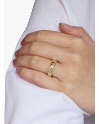 Milton & Humble Jewellery - Second Hand 18ct White & Yellow Gold Diamond Band Ring - Lyst