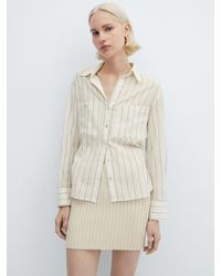 Mango - Caroline Pocket Striped Shirt - Lyst