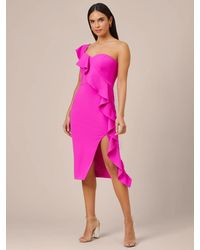 Adrianna Papell - Aidan By Knit Crepe Cocktail Dress - Lyst