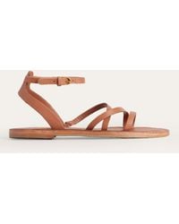 Boden - Everyday Strappy Leather Flat Sandals - Lyst
