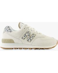New Balance - 574 Animal Suede Blend Trainers - Lyst