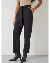 Hush - High Waist Belted Trousers - Lyst