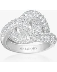 Sif Jakobs Jewellery - Cubic Zirconia Knot Ring - Lyst