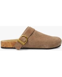 Dune - Gracella Suede Footbed Mules - Lyst