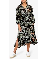 oasis metallic leaf shirt dress