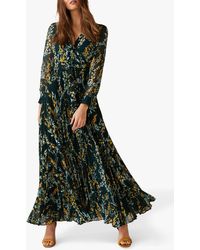phase eight giovanna pleated maxi dress