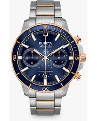 Bulova - 98b301 Marine Star Chronograph Bracelet Strap Watch - Lyst