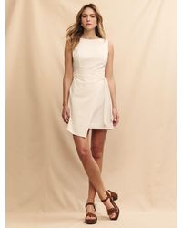 Nobody's Child - Lotte Organic Cotton Linen Tie Waist Mini Dress - Lyst