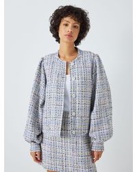 FABIENNE CHAPOT - Carice Tweed Puff Sleeve Jacket - Lyst