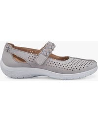 Hotter - Quake Ii Perforated Nubuck Mary Jane Shoes - Lyst
