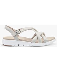 Hotter - Seek Wide Fit Padded Leather Sandal - Lyst