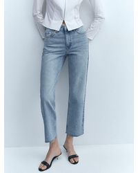 Mango - Blanca Straight Cropped Jeans - Lyst