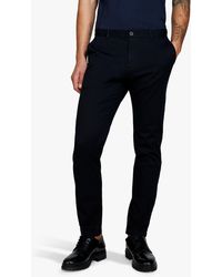Sisley - Stretch Cotton Drill Chino Trousers - Lyst