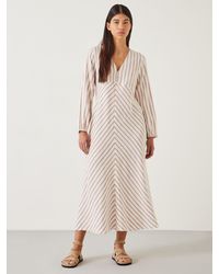 Hush - Aine Stripe Linen Blend Maxi Dress - Lyst