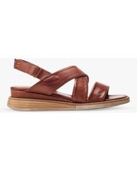 Moda In Pelle - Shoon Iranna Leather Low Wedge Sandals - Lyst