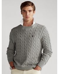 Ralph Lauren - Polo Big & Tall Cable Knit Cotton Jumper - Lyst