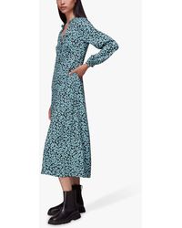 Whistles - Fuzzy Leopard Print Midi Dress - Lyst