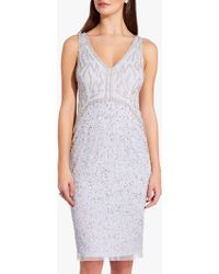 Adrianna Papell Sleeveless Beaded Mini Dress - Multicolour