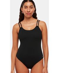 Whistles - Double Strap Textured Swimsuit - Lyst