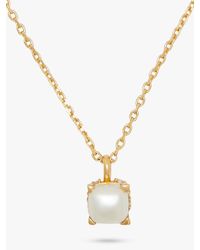 Kate Spade - Little Luxuries Glass Pearl Pendant Necklace - Lyst