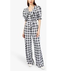 Somerset by Alice Temperley Check Jumpsuit - Blue