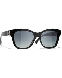 Chanel - Rectangular Sunglasses Ch5482h Black/grey Gradient - Lyst
