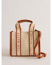 Ted Baker - Georjiy Branded Webbing Canvas Mini Tote Bag - Lyst