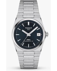Tissot - T1372071109100 Prx Powermatic 80 Automatic Date Bracelet Strap Watch - Lyst