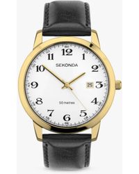 Sekonda - 30113 Chronograph Leather Strap Watch - Lyst