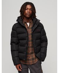 Superdry - Hooded Microfibre Sports Puffer Jacket - Lyst