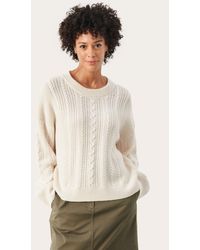 Part Two - Florcita Cable Knit Wool Blend Jumper - Lyst