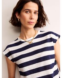 Boden - Louisa Crew Neck Stripe Linen T-shirt - Lyst