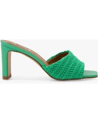 Dune - March Heeled Woven Mules - Lyst