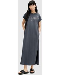 AllSaints - Randal Anna T-shirt Midi Dress - Lyst