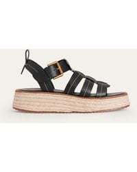 Boden - Leather Flatform Sandals - Lyst