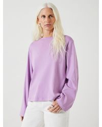 Hush - Kai Column Sleeve Relaxed Fit Cotton Top - Lyst