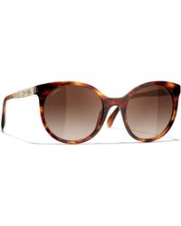 Chanel Oval Sunglasses Ch5440 Pink/brown Gradient