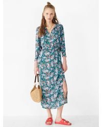 Hush - Shelly Painted Floral Midi Dress - Lyst