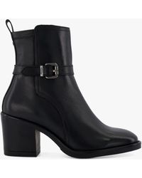 Dune - Prance Buckle-embellished Leather Ankle Boots - Lyst