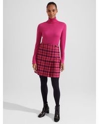 Hobbs - Leah Check Wool Mini Skirt - Lyst
