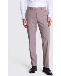 Moss - Slim Fit Flannel Trousers - Lyst