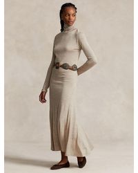 Ralph Lauren - Polo Wool Blend Turtleneck Maxi Dress - Lyst