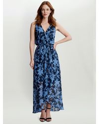 Gina Bacconi - Alaura Long Printed Sleeveless Dress - Lyst