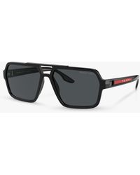 Prada - Ps 01xs Polarised Rectangular Sunglasses - Lyst