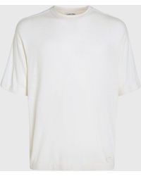 Calvin Klein - Silk Blend Knitted Short Sleeve T-shirt - Lyst
