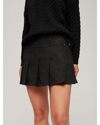 Superdry - Low Rise Pleated Mini Skirt - Lyst