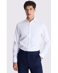 Moss - Slim Fit Pinpoint Oxford Contrast Non Iron Shirt - Lyst